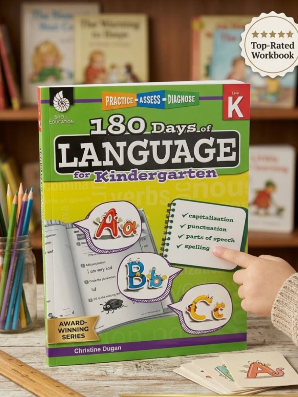 180 Days™: Language for Kindergarten (Workbook + CD) Practice, Assess, Diagnose